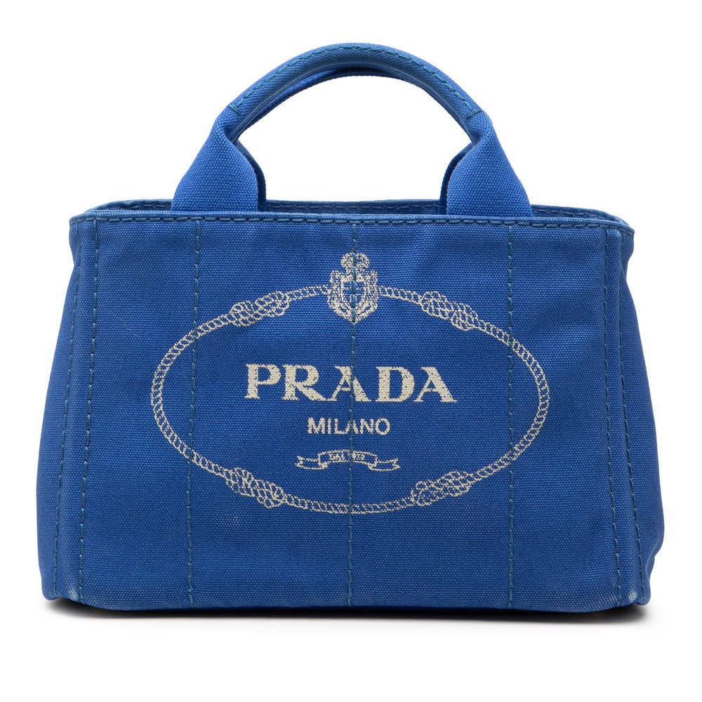 Pre-Loved Prada Small Canvas Canapa Logo Satchel